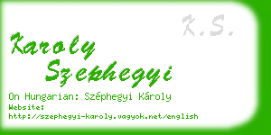 karoly szephegyi business card